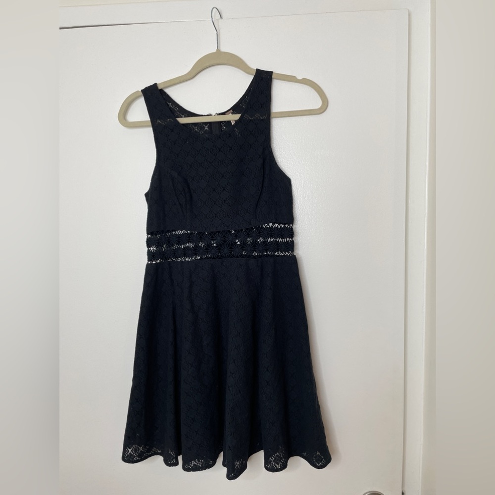 Free People floral and lace mini dress